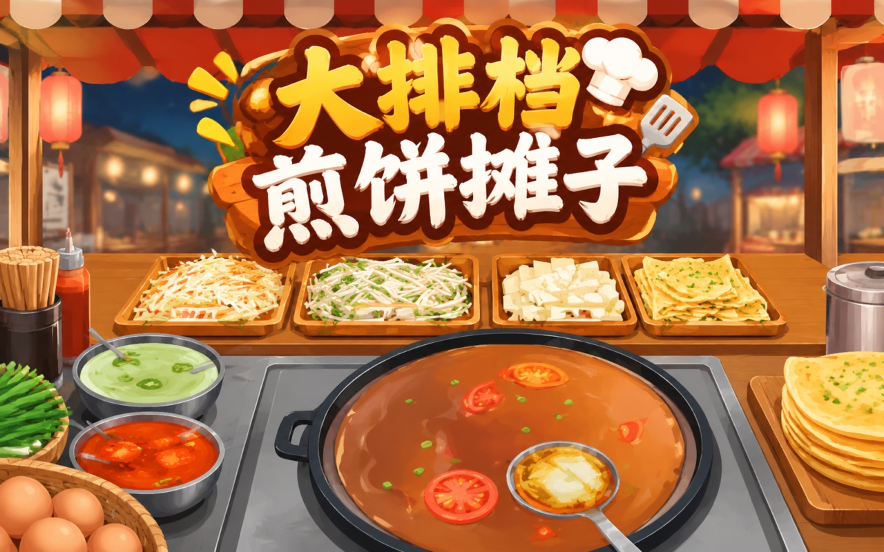大排档煎饼摊子