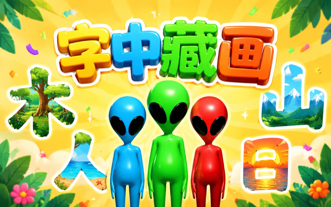 字中藏画