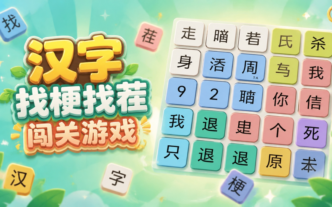 汉字找梗找茬闯关游戏