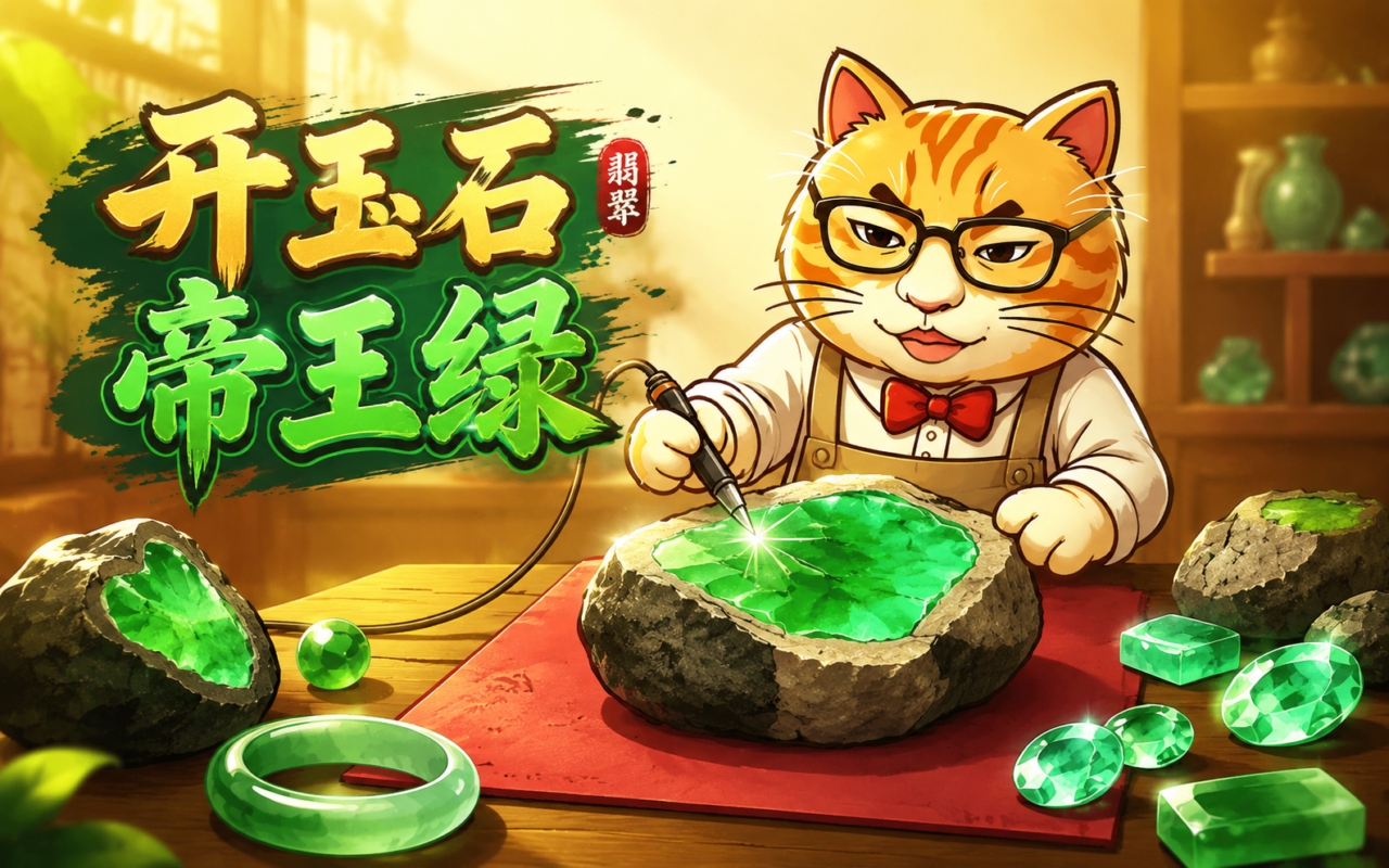 开玉石帝王绿