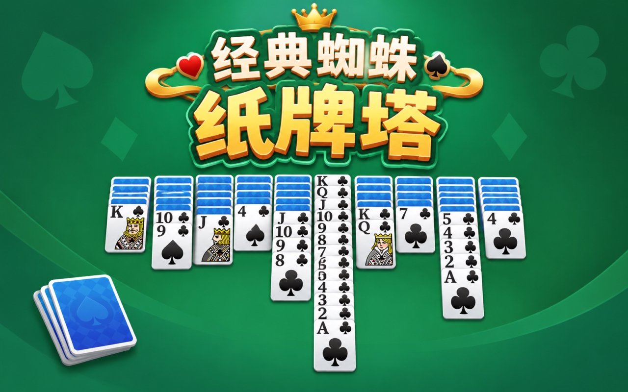 经典蜘蛛纸牌塔