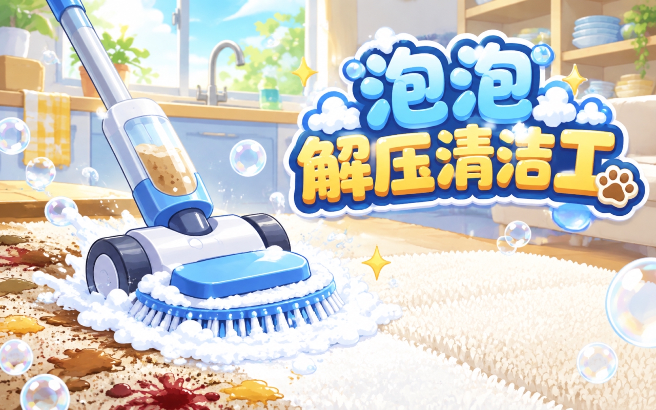 泡泡解压清洁工