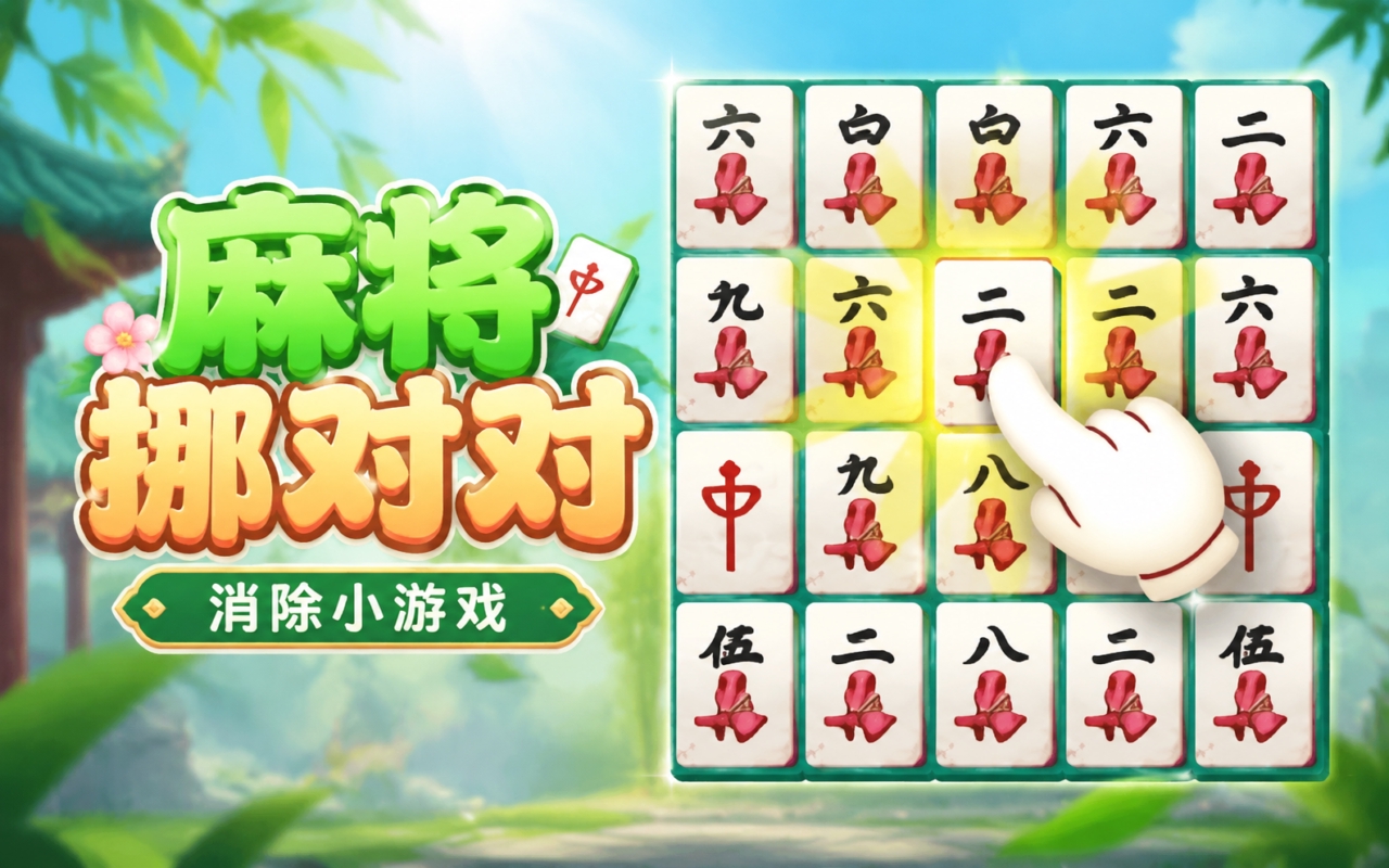 麻将挪对对消除小游戏