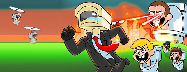 跑酷马桶人逆袭墙