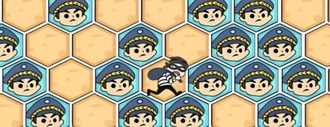 警察抓小偷围堵