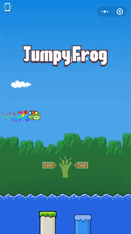 跳跃青蛙小游戏