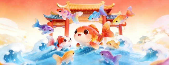 萌萌锦鲤跃龙门