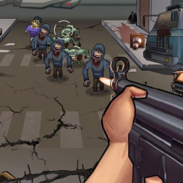 向僵尸枪战射击游戏