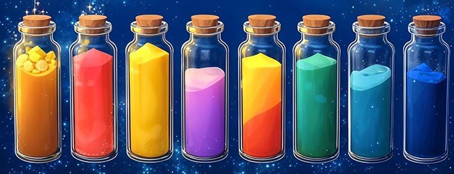 彩色瓶子倒水游戏