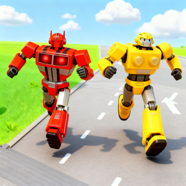 机甲汽车人跑酷大师