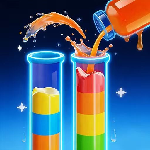 倒水瓶子分类游戏