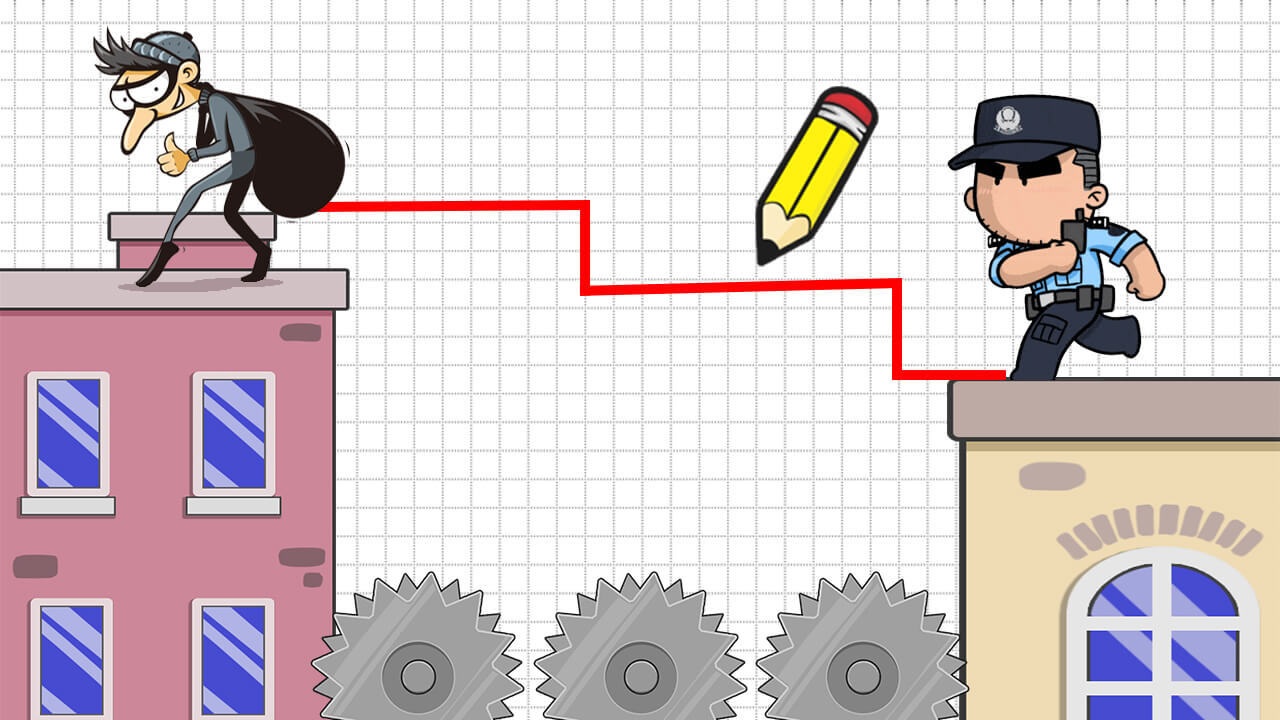 《画线救救小老弟》游戏截图1