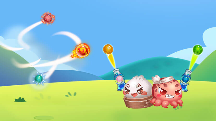 《火拼泡泡龙对战版》游戏截图3 《火拼泡泡龙对战版》游戏截图3